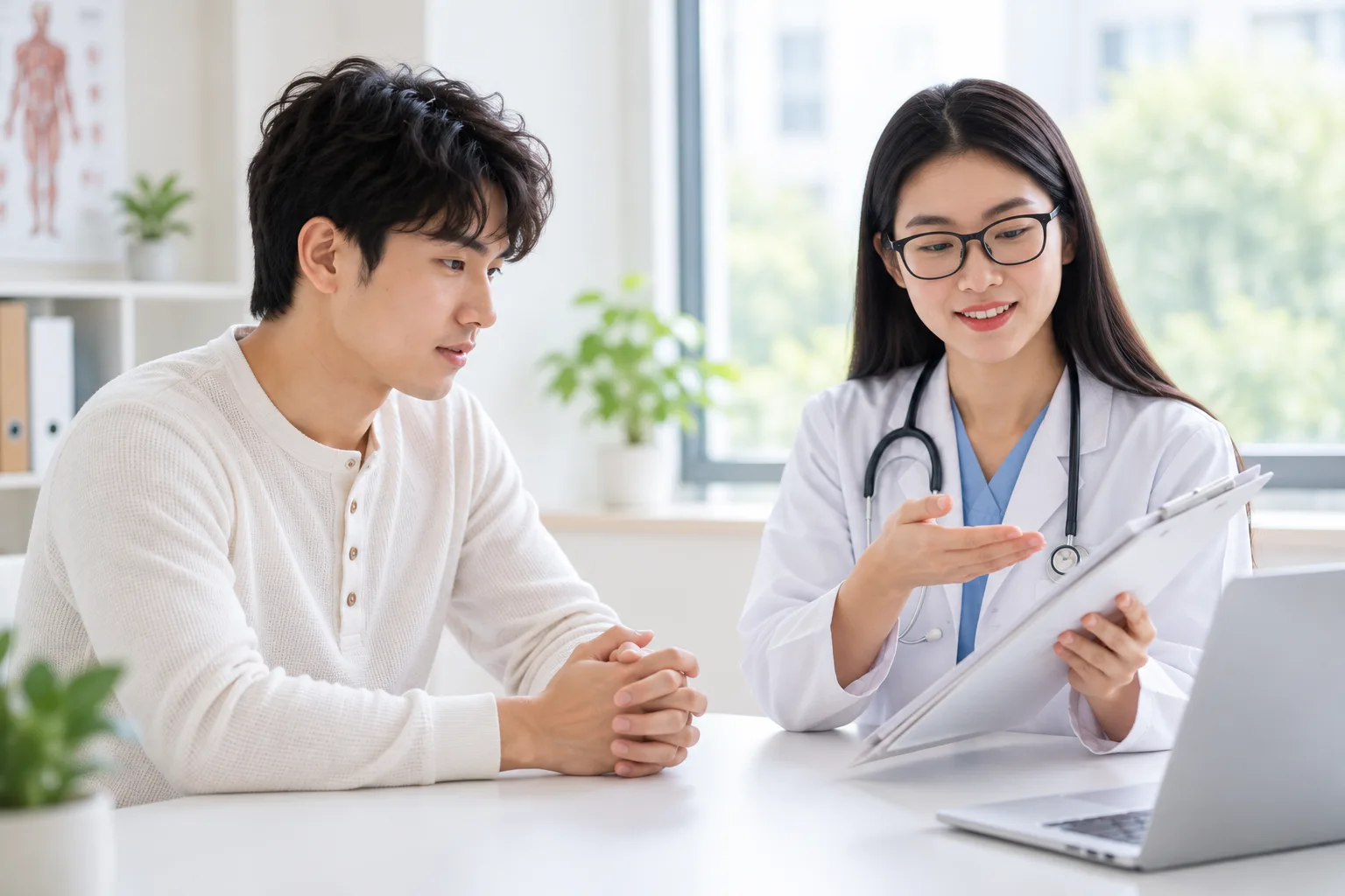 Doctor reviewing a supplement plan with a patient